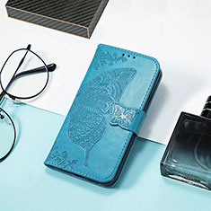 Custodia Portafoglio In Pelle Farfalla Cover con Supporto L01 per Xiaomi Redmi 11A 4G Blu