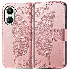 Custodia Portafoglio In Pelle Farfalla Cover con Supporto per Huawei Nova 10 SE Oro Rosa