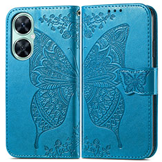 Custodia Portafoglio In Pelle Farfalla Cover con Supporto per Huawei Nova 11i Blu