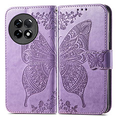 Custodia Portafoglio In Pelle Farfalla Cover con Supporto per OnePlus Ace 2 5G Lavanda