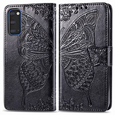 Custodia Portafoglio In Pelle Farfalla Cover con Supporto per Samsung Galaxy S20 5G Nero