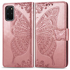 Custodia Portafoglio In Pelle Farfalla Cover con Supporto per Samsung Galaxy S20 Plus 5G Rosa