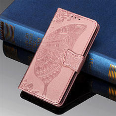Custodia Portafoglio In Pelle Farfalla Cover con Supporto per Xiaomi Redmi 9 Rosa