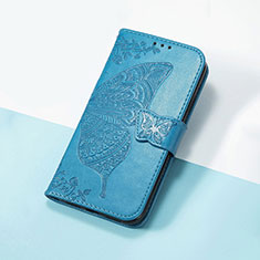 Custodia Portafoglio In Pelle Farfalla Cover con Supporto S01D per HTC U23 5G Blu