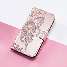 Custodia Portafoglio In Pelle Farfalla Cover con Supporto S01D per Huawei Honor 90 5G Oro Rosa