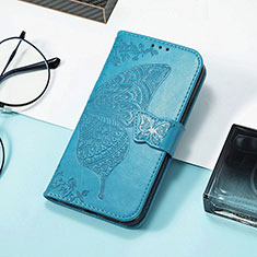 Custodia Portafoglio In Pelle Farfalla Cover con Supporto S01D per Huawei Honor Magic5 Pro 5G Blu
