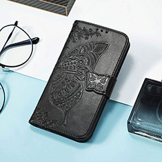 Custodia Portafoglio In Pelle Farfalla Cover con Supporto S01D per Huawei Honor Magic5 Pro 5G Nero