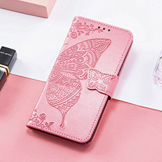 Custodia Portafoglio In Pelle Farfalla Cover con Supporto S01D per Huawei Honor Magic5 Pro 5G Rosa Caldo