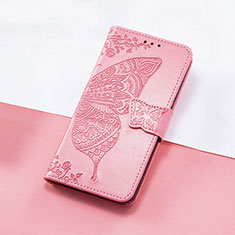 Custodia Portafoglio In Pelle Farfalla Cover con Supporto S01D per Huawei Nova 10 Pro Rosa Caldo