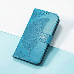 Custodia Portafoglio In Pelle Farfalla Cover con Supporto S01D per Huawei Nova Y90 Blu