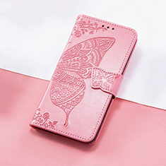Custodia Portafoglio In Pelle Farfalla Cover con Supporto S01D per Huawei Nova Y90 Rosa Caldo