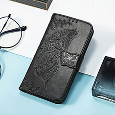 Custodia Portafoglio In Pelle Farfalla Cover con Supporto S01D per Samsung Galaxy M13 5G Nero