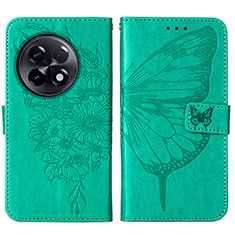 Custodia Portafoglio In Pelle Farfalla Cover con Supporto Y01B per OnePlus Ace 2 5G Verde