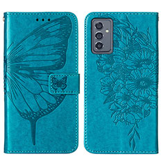 Custodia Portafoglio In Pelle Farfalla Cover con Supporto Y01B per Samsung Galaxy A05s Blu