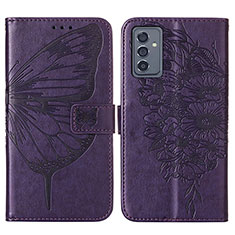 Custodia Portafoglio In Pelle Farfalla Cover con Supporto Y01B per Samsung Galaxy A05s Viola