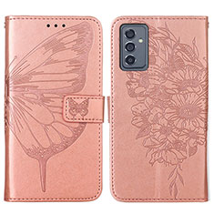 Custodia Portafoglio In Pelle Farfalla Cover con Supporto Y01B per Samsung Galaxy A15 5G Oro Rosa