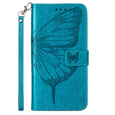 Custodia Portafoglio In Pelle Farfalla Cover con Supporto YB2 per Xiaomi Mi 13 Lite 5G Blu