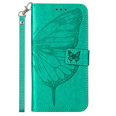Custodia Portafoglio In Pelle Farfalla Cover con Supporto YB2 per Xiaomi Mi 13 Lite 5G Verde