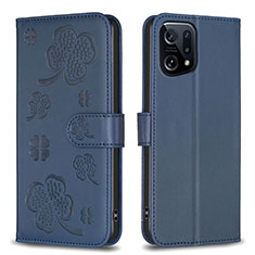 Custodia Portafoglio In Pelle Fiori Cover con Supporto BF1 per Oppo Find X5 5G Blu