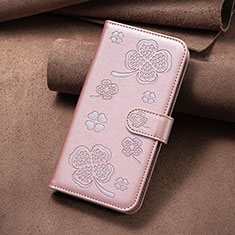 Custodia Portafoglio In Pelle Fiori Cover con Supporto BF1 per Xiaomi Poco F5 Pro 5G Oro Rosa