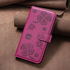 Custodia Portafoglio In Pelle Fiori Cover con Supporto BF2 per Oppo A94 5G Rosa Caldo