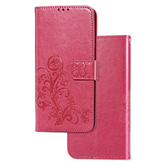 Custodia Portafoglio In Pelle Fiori Cover con Supporto per Huawei Nova 8 SE 4G Rosa Caldo