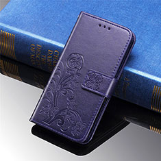 Custodia Portafoglio In Pelle Fiori Cover con Supporto per Samsung Galaxy S21 5G Viola