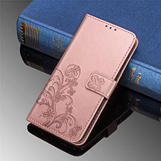 Custodia Portafoglio In Pelle Fiori Cover con Supporto per Samsung Galaxy S21 Plus 5G Rosa