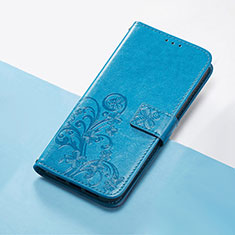 Custodia Portafoglio In Pelle Fiori Cover con Supporto S03D per Huawei Honor 90 5G Blu