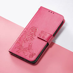 Custodia Portafoglio In Pelle Fiori Cover con Supporto S03D per Huawei Honor 90 5G Rosa Caldo