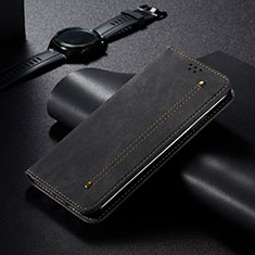 Custodia Portafoglio In stoffa con Supporto B01S per Huawei Honor X6 Nero