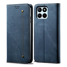 Custodia Portafoglio In stoffa con Supporto B01S per Huawei Honor X6a Blu
