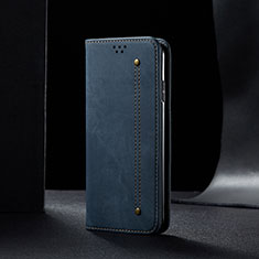 Custodia Portafoglio In stoffa con Supporto B01S per Samsung Galaxy A04s Blu