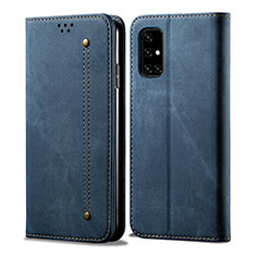 Custodia Portafoglio In stoffa con Supporto B01S per Samsung Galaxy A71 5G Blu