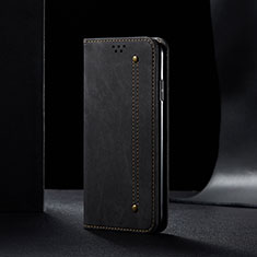 Custodia Portafoglio In stoffa con Supporto B01S per Samsung Galaxy A91 Nero