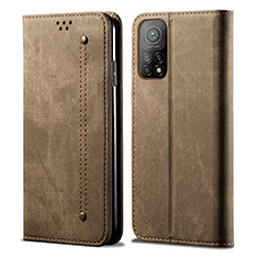 Custodia Portafoglio In stoffa con Supporto B01S per Xiaomi Redmi K30S 5G Khaki