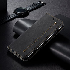 Custodia Portafoglio In stoffa con Supporto B01S per Xiaomi Redmi Note 13 Pro 5G Nero