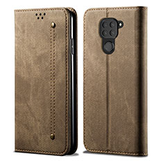 Custodia Portafoglio In stoffa con Supporto B01S per Xiaomi Redmi Note 9 Khaki