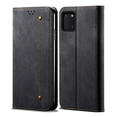 Custodia Portafoglio In stoffa con Supporto B02S per Samsung Galaxy Note 10 Lite Nero