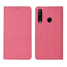 Custodia Portafoglio In stoffa con Supporto H01 per Huawei P30 Lite XL Rosa