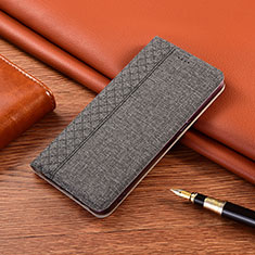 Custodia Portafoglio In stoffa con Supporto H02 per Apple iPhone 13 Pro Max Grigio