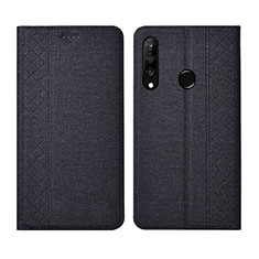 Custodia Portafoglio In stoffa con Supporto H02 per Huawei P30 Lite New Edition Nero