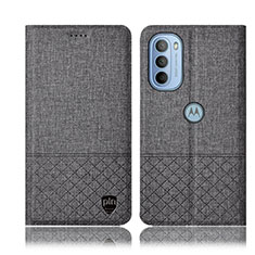 Custodia Portafoglio In stoffa con Supporto H12P per Motorola Moto G31 Grigio