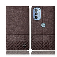 Custodia Portafoglio In stoffa con Supporto H12P per Motorola Moto G31 Marrone