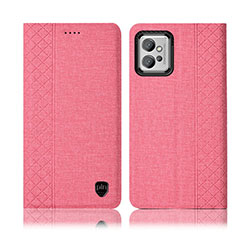 Custodia Portafoglio In stoffa con Supporto H12P per Motorola Moto G32 Rosa