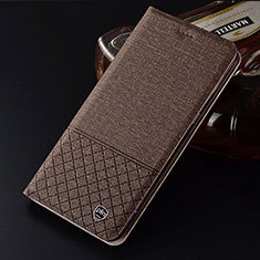 Custodia Portafoglio In stoffa con Supporto H12P per Samsung Galaxy Note 10 Lite Marrone