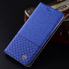 Custodia Portafoglio In stoffa con Supporto H12P per Samsung Galaxy S21 5G Blu