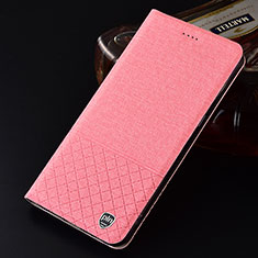 Custodia Portafoglio In stoffa con Supporto H12P per Samsung Galaxy S21 5G Rosa