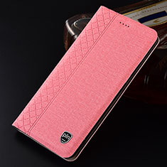 Custodia Portafoglio In stoffa con Supporto H12P per Samsung Galaxy S21 Ultra 5G Rosa