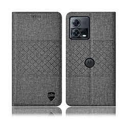 Custodia Portafoglio In stoffa con Supporto H13P per Motorola Moto Edge S30 Pro 5G Grigio